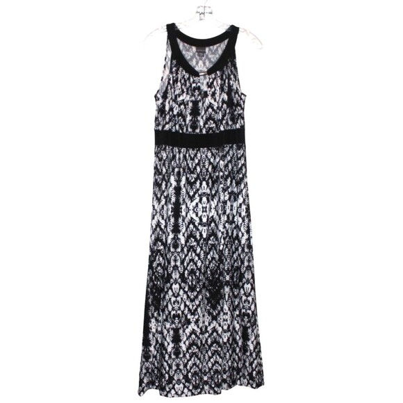 Covington Dress Keyhole Black & White Stretch Sleeveless Size LP - Picture 2 of 4